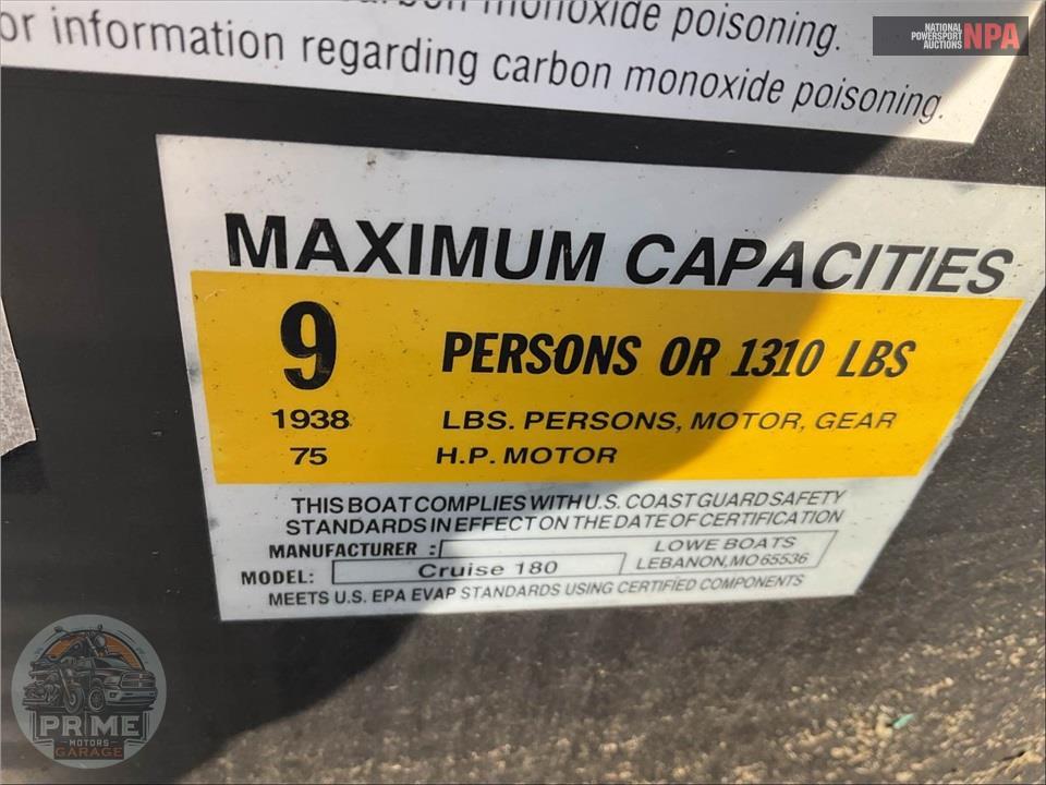 2016 Lowe Ind 180 CRUISE(*)  ULTRA SERIES L:20 E:60HP MERC OB — фото 30