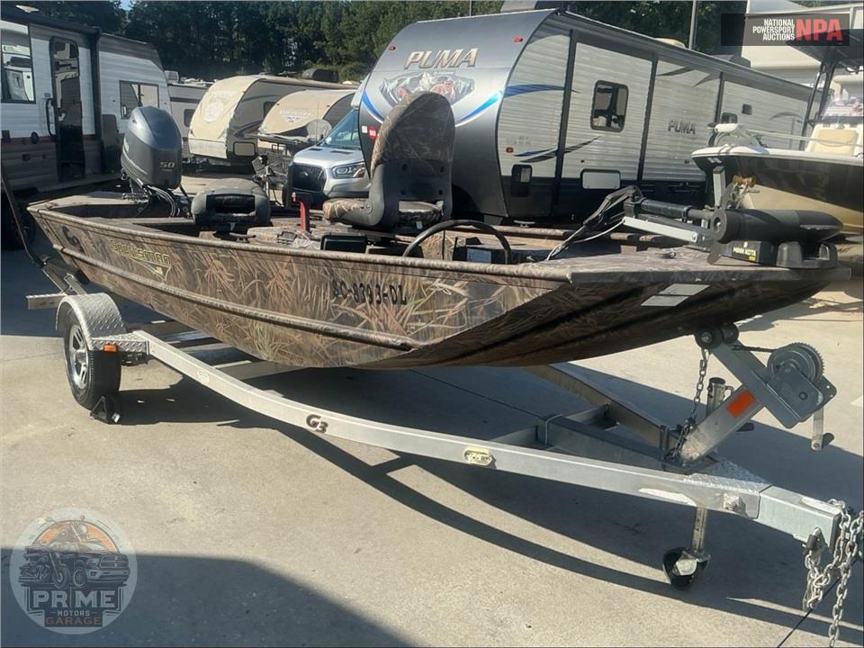 2019 G3 Boats SPORTSMAN 1610 CAMO(**) SPORTSMAN SERIES L=17/E=1 50HP YAM OB — фото 1