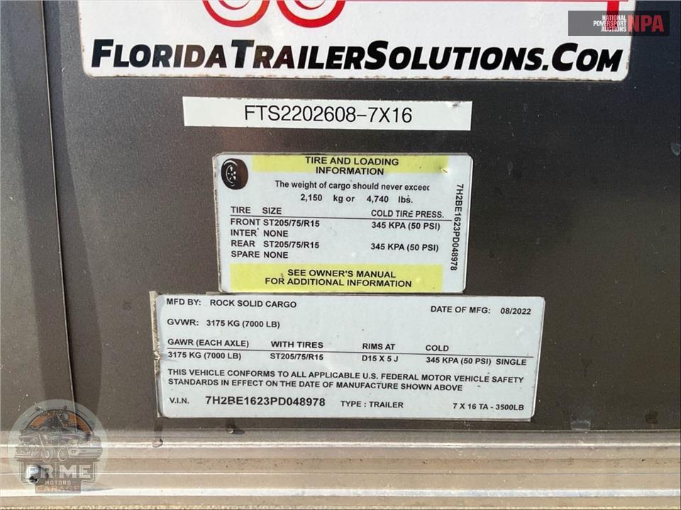 2023 Rock Solid Cargo 7X16 TA-3500 — фото 26