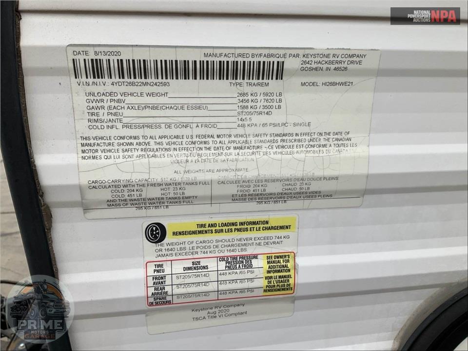 2021 Keystone Rv M-26BHWE - HIDEOUT LUXURY SERIES — фото 45