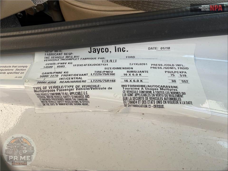 2018 Jayco M-31 XL FORD E450 REDHAWK SERIES — фото 70