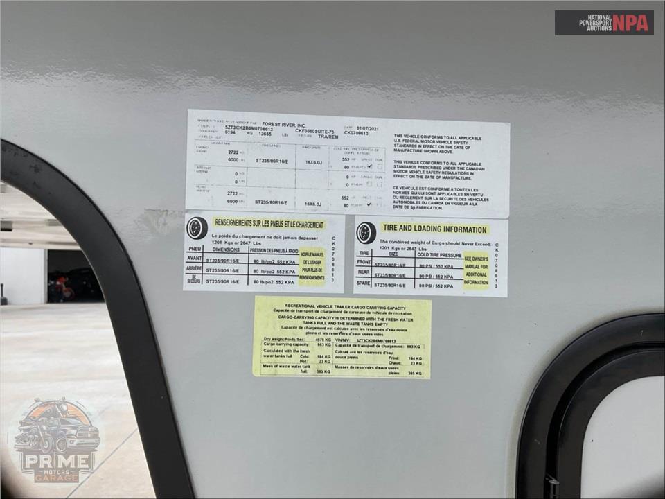 2021 Cherokee By Forest River M-3660SUITE - ARCTIC WOLF FIFTH WHEEL SERIES — фото 48