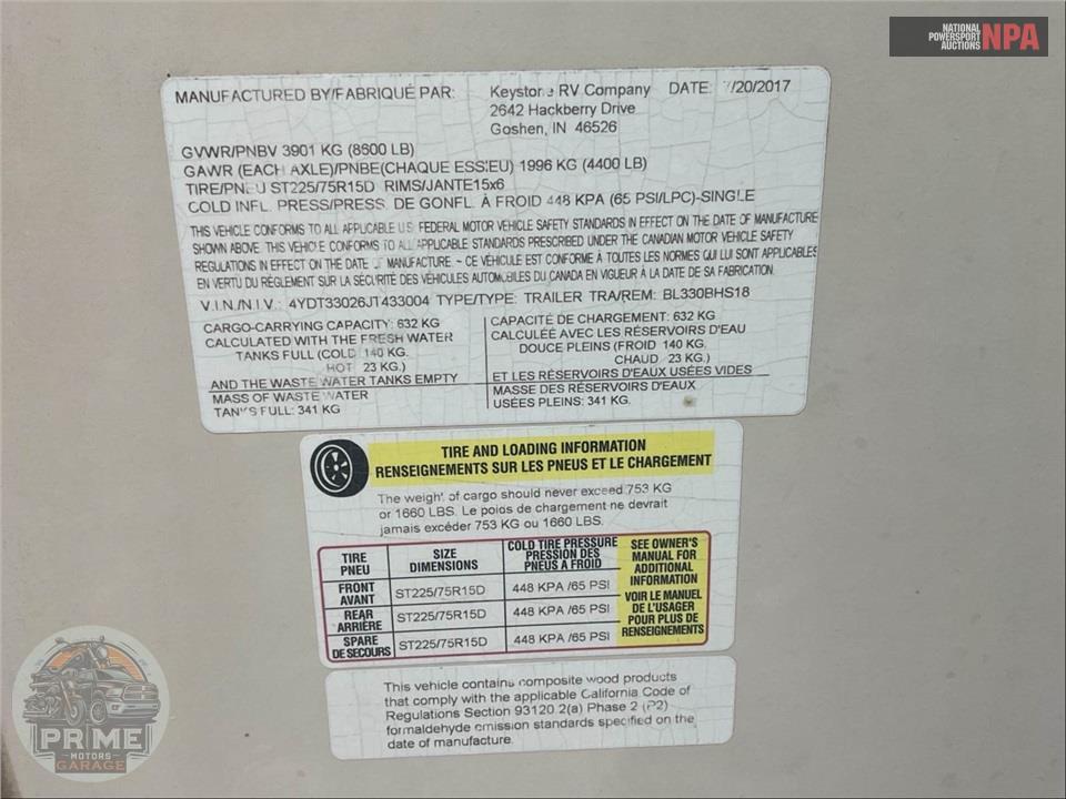 2018 Keystone Rv M-330 BHS - BULLET ULTRA LITE SERIES — фото 72