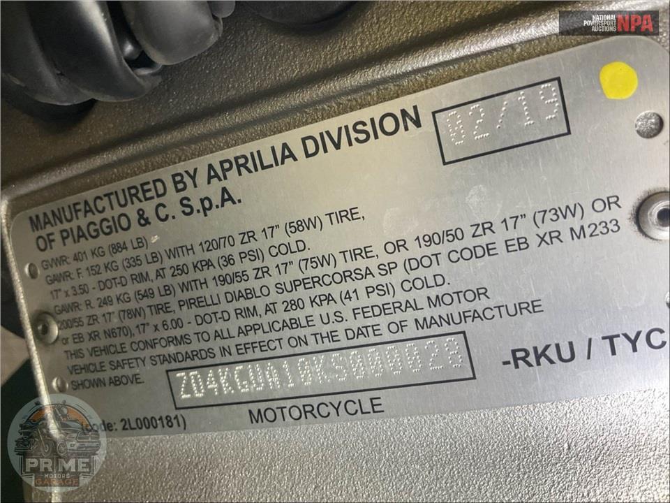 2019 Aprilia TUONO V4 1100 RR FACTORY — фото 24