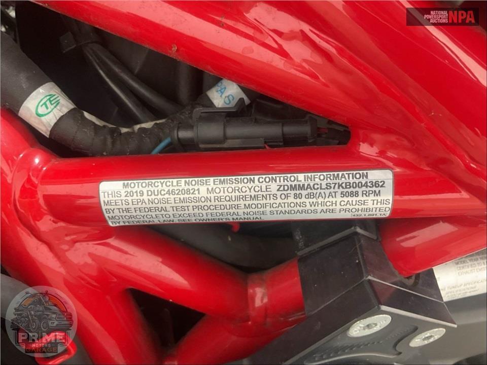 2019 Ducati MONSTER 821 (RED) — фото 21