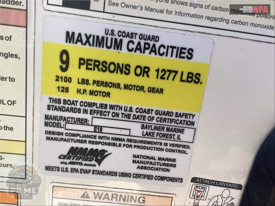 2019 Bayliner Marine ELEMENT E18(*) DECK BOAT SERIES L=19/E=1-115HP MERCURY — фото 6