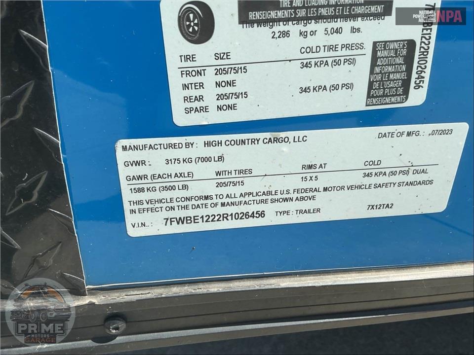 2024 High Country Cargo 7X12TA2 — фото 19