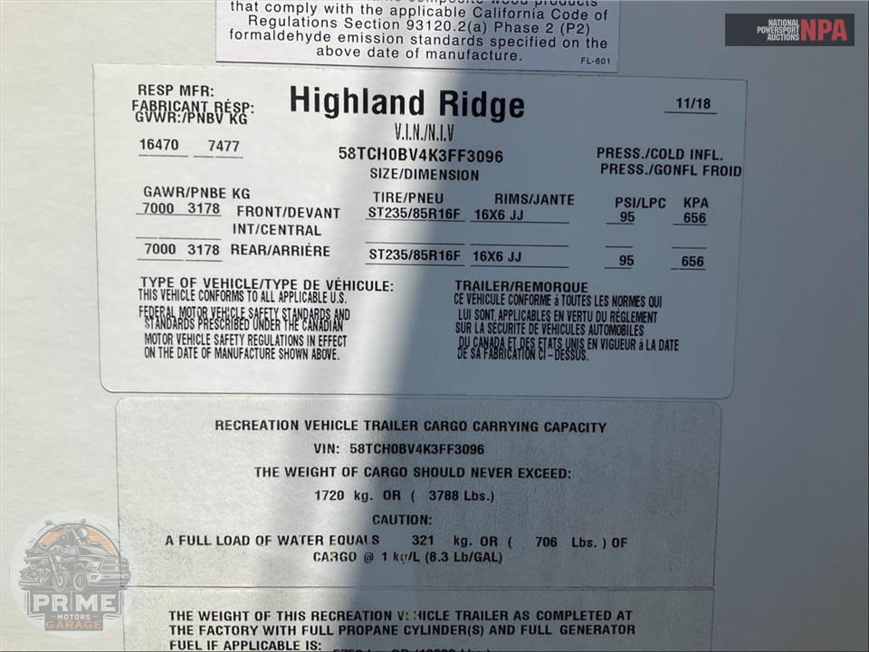 2019 Highland Ridge Rv M-371MBH - MESA RIDGE FIFTH WHEEL SERIES — фото 43
