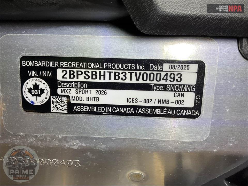 2026 Ski-Doo MXZ SPORT 600 EFI - 85 137 1.25 — фото 12
