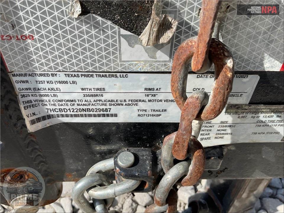 2022 Texas Pride Trailers RO71216KBP — фото 13