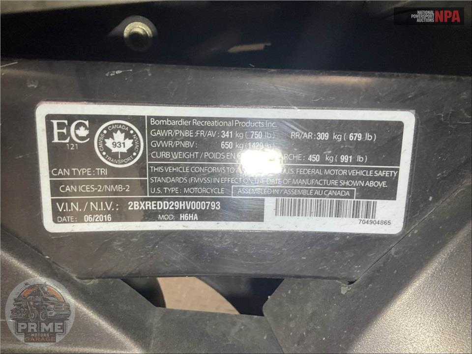 2017 Can-Am SPYDER F3 SE6 LIMITED — фото 28