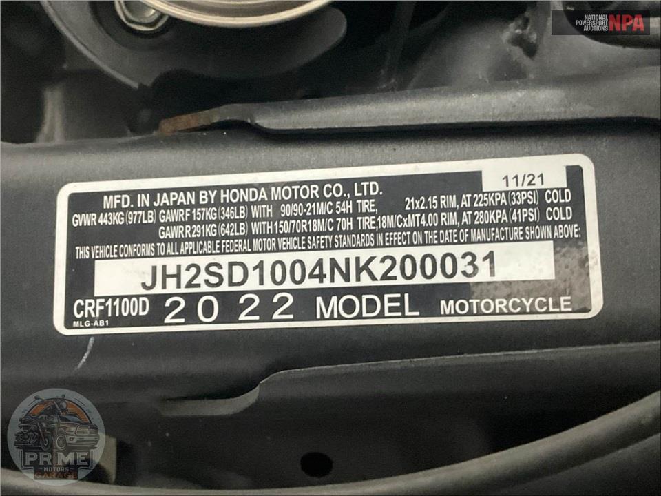 2022 Honda CRF1100D AFRICA TWIN DCT — фото 27