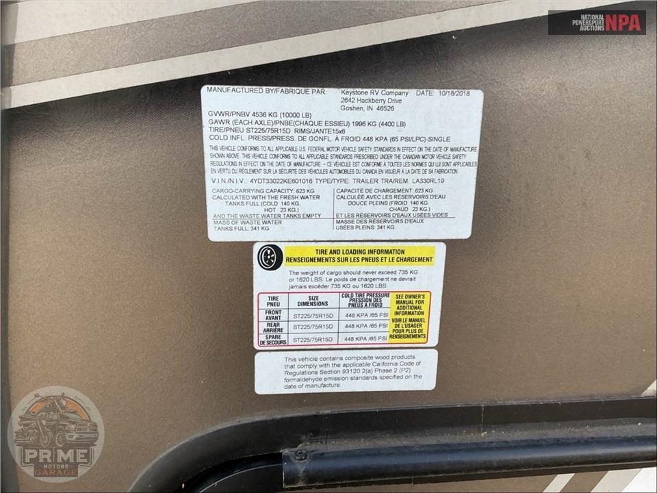 2019 Keystone Rv M-330 RL - LAREDO SERIES — фото 64