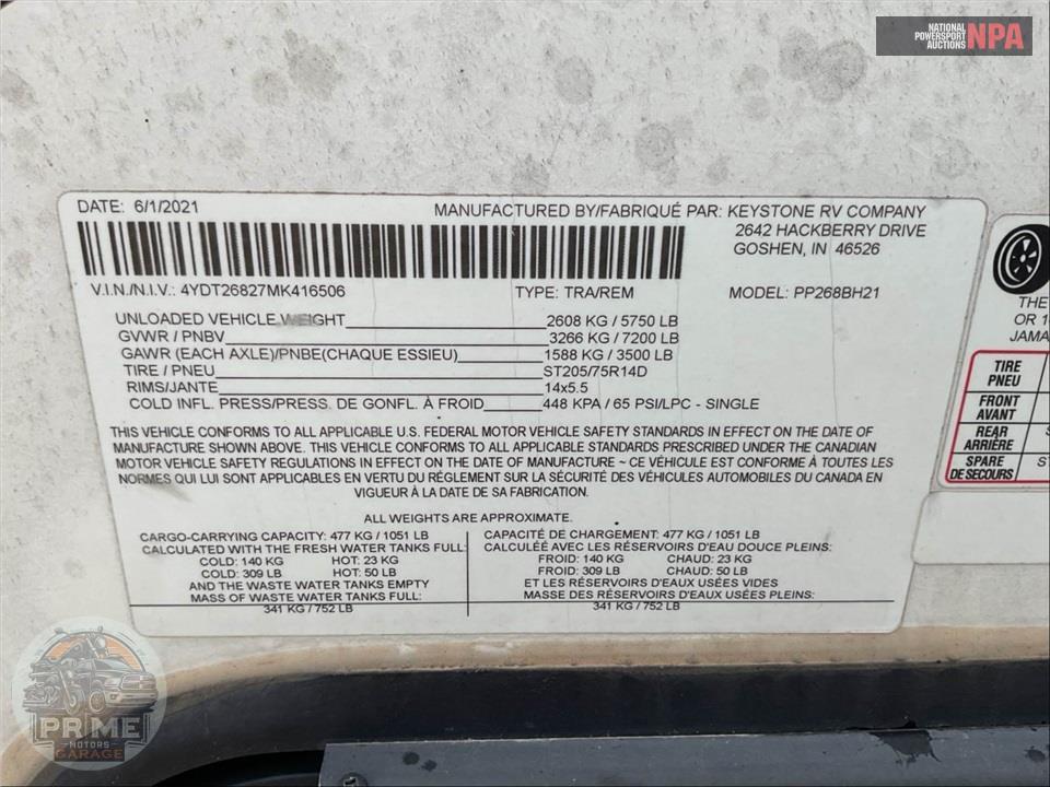2021 Keystone Rv M-268 BH PASSPORT SL SERIES — фото 35