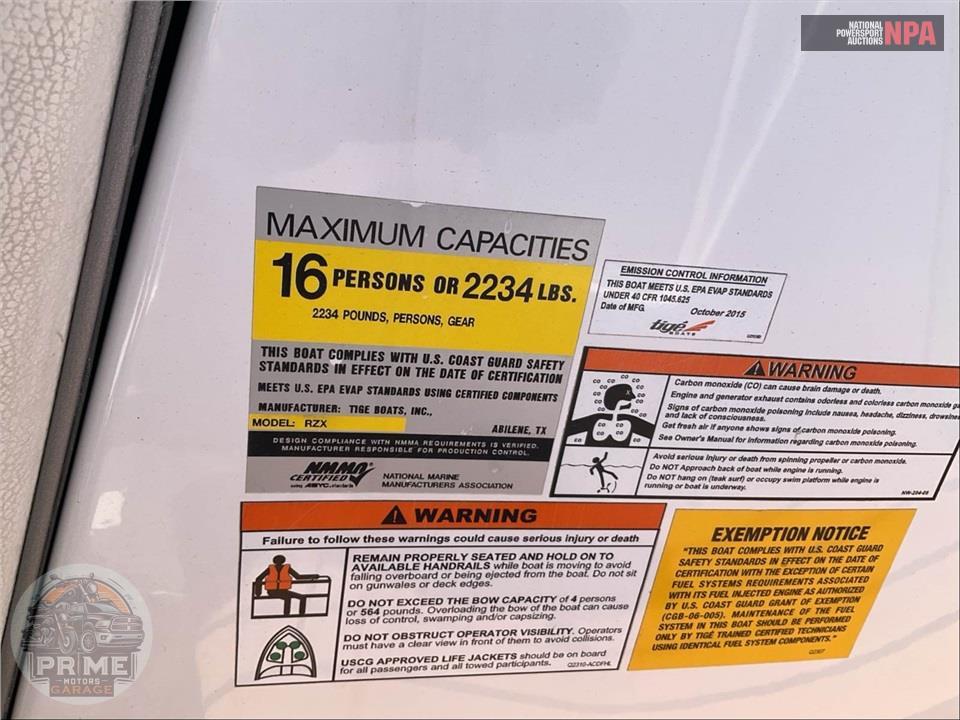 2016 Tige RZX/SK L=23/E=1 350HP INDMAR VDR — фото 6