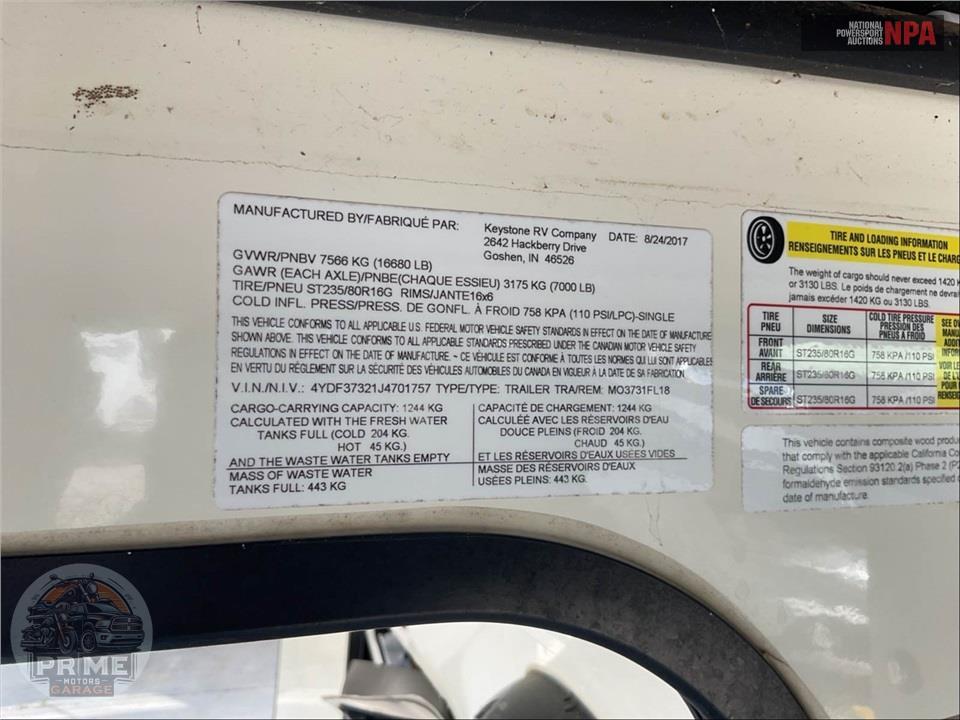 2018 Keystone Rv M-3731 FL MONTANA FIFTH WHEEL SERIES — фото 60
