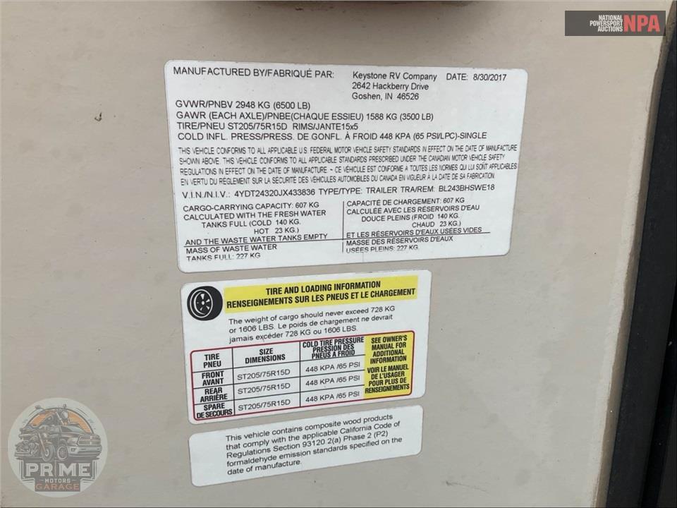 2018 Keystone Rv M-243 BHSWE - BULLET ULTRA LITE SERIES — фото 58