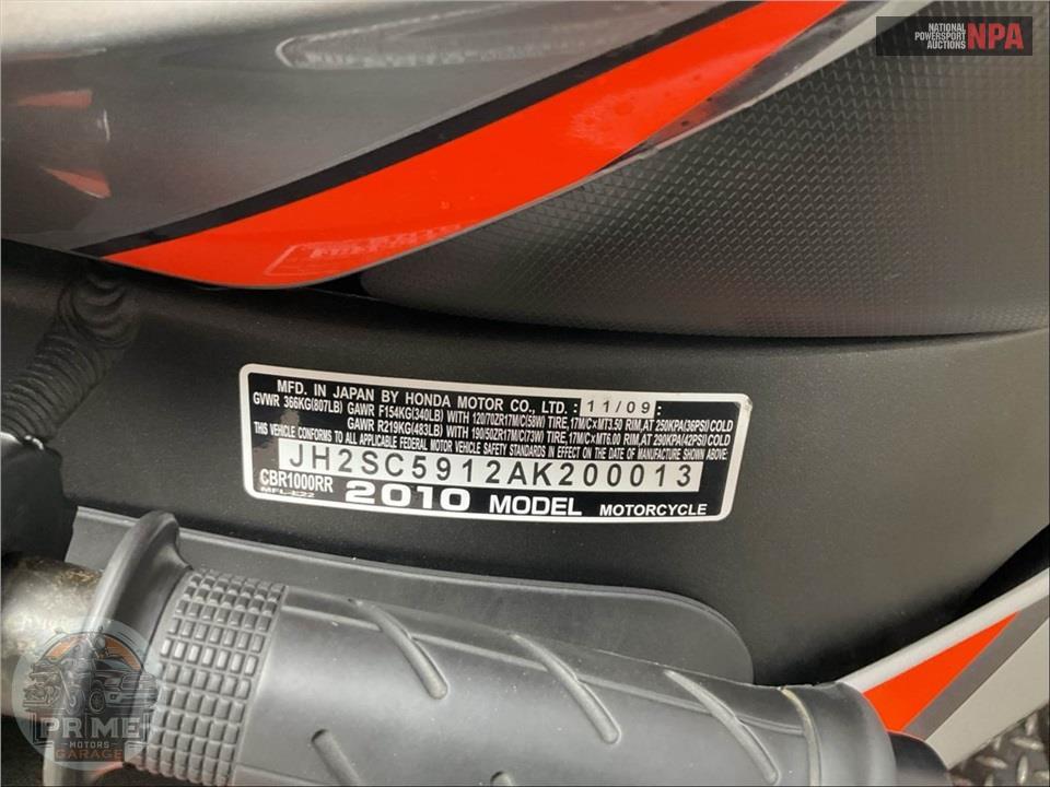 2010 Honda CBR10RRA — фото 21