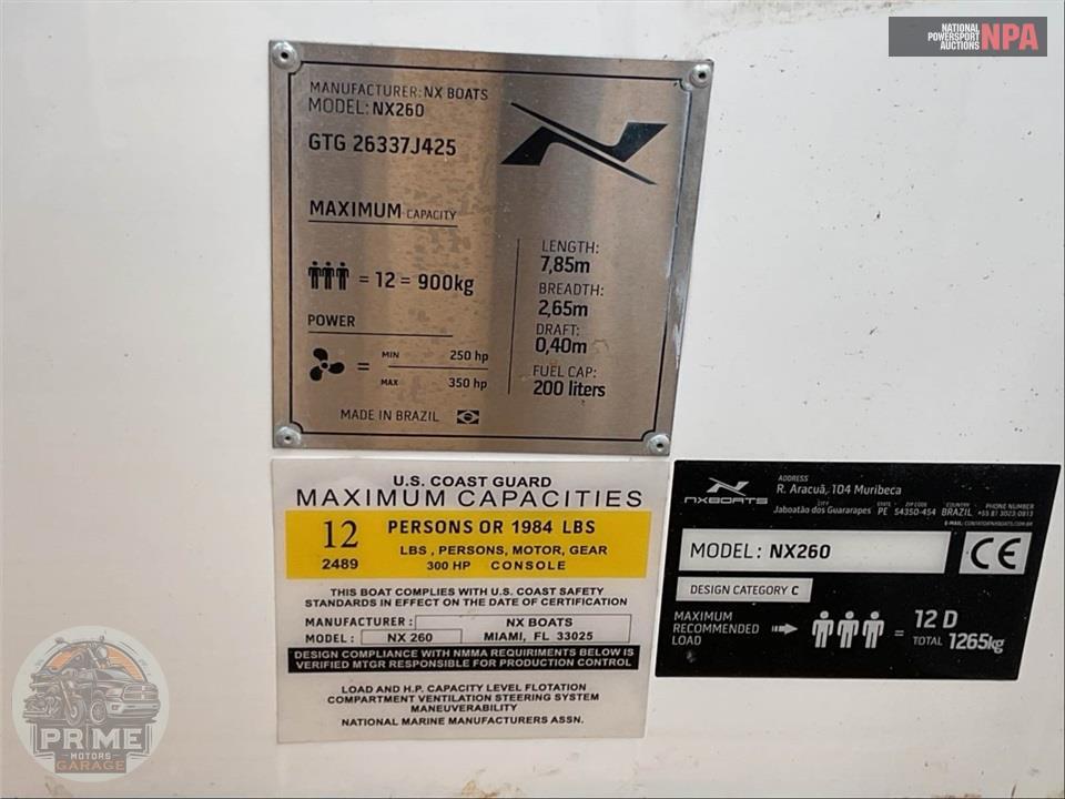2025 Nx Boats NX260 EVOLUTION L=25/E=1-300HP MERCURY OB — фото 6