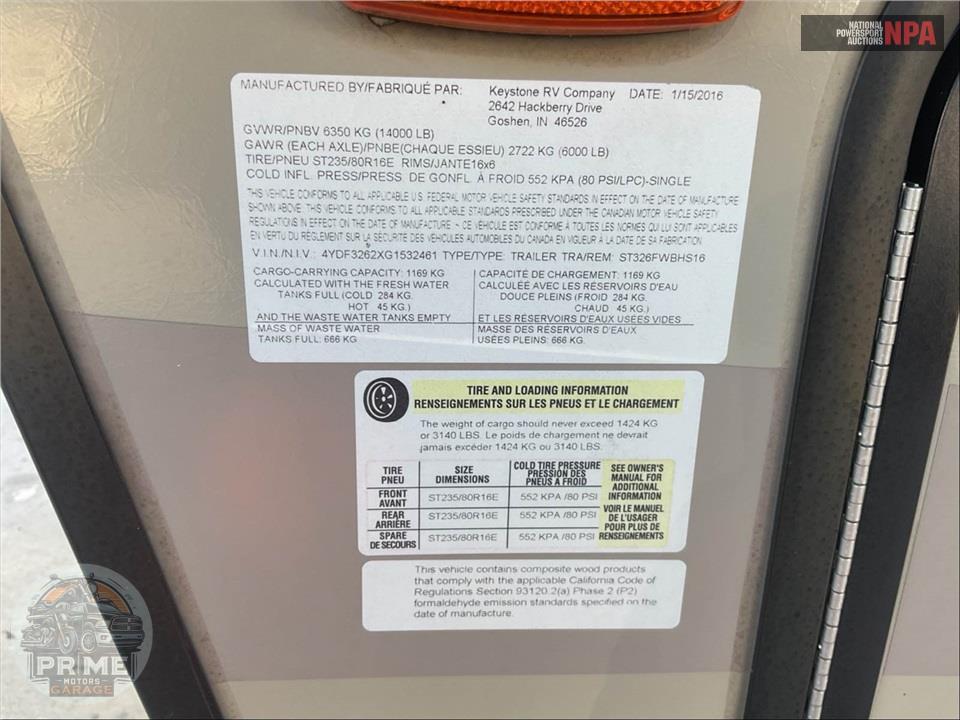 2016 Keystone Rv M-326 FWBHS - SPRINTER FIFTH WHEEL SERIES — фото 71