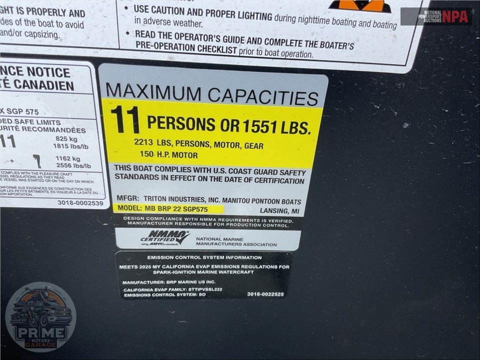 2025 Manitou Pontoon 22 SWITCH BACK CRUISE SERIES L=24/E=1 150 HP ROTAX OB — фото 28