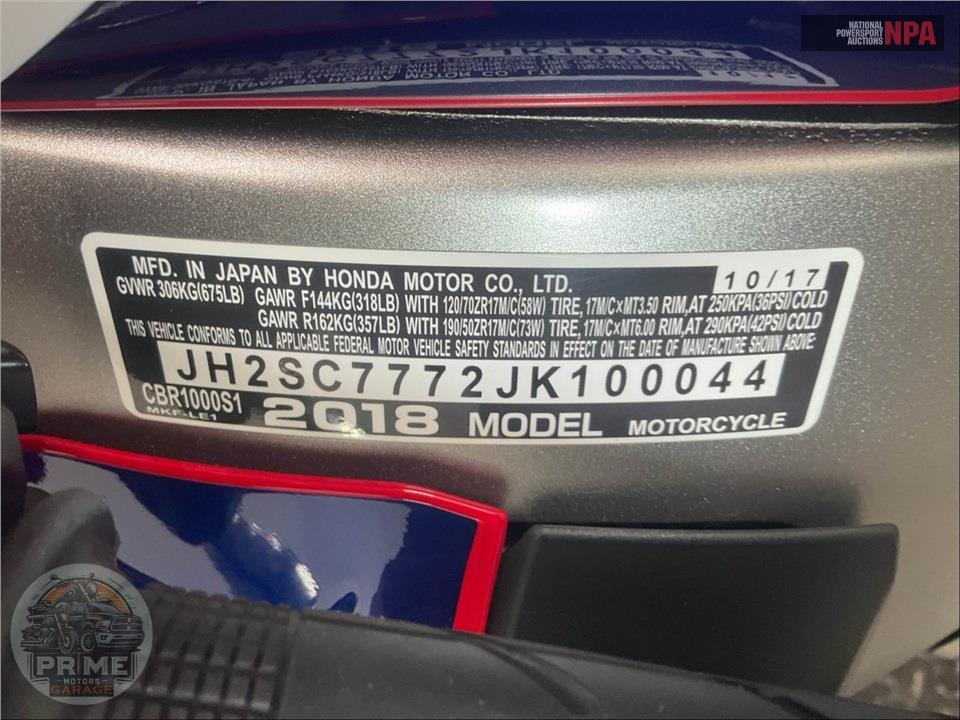 2018 Honda CBR1000S1 SP1 — фото 17