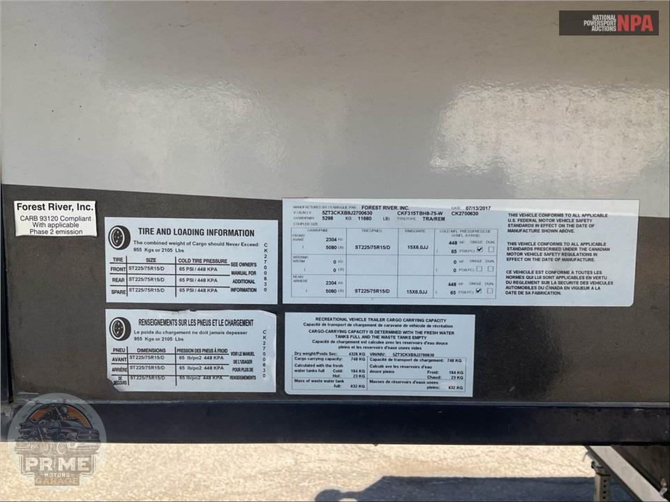2018 Cherokee By Forest River M-315TBH8 ARCTIC WOLF FIFTH WHEEL SERIES — фото 76