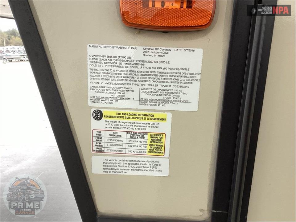 2019 Keystone Rv M-338 RLK COUGAR FIFTH WHEEL SERIES — фото 29