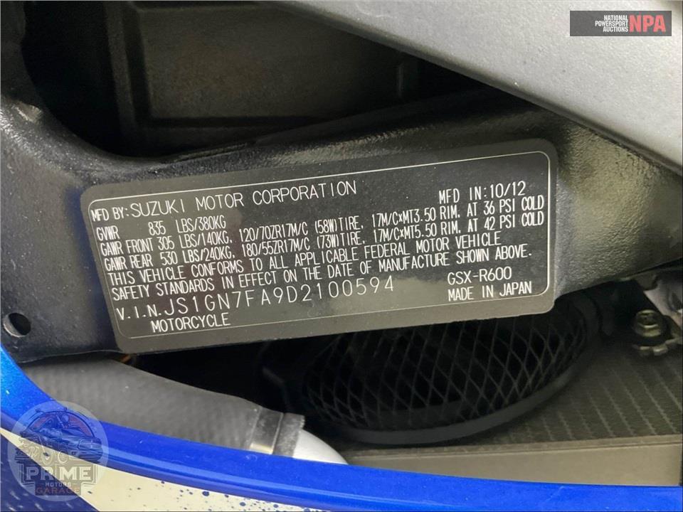 2013 Suzuki GSX-R600L3 — фото 47