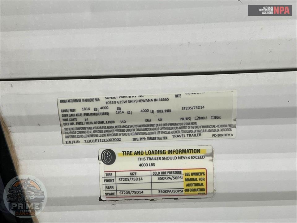 2020 Sunset Park Rv M-21QB - SUN LITE SERIES — фото 43