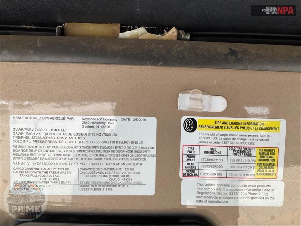 2019 Keystone Rv M-3701 LK - MONTANA 20TH ANNIVERSARY FIFTH WHEEL SERIES — фото 48