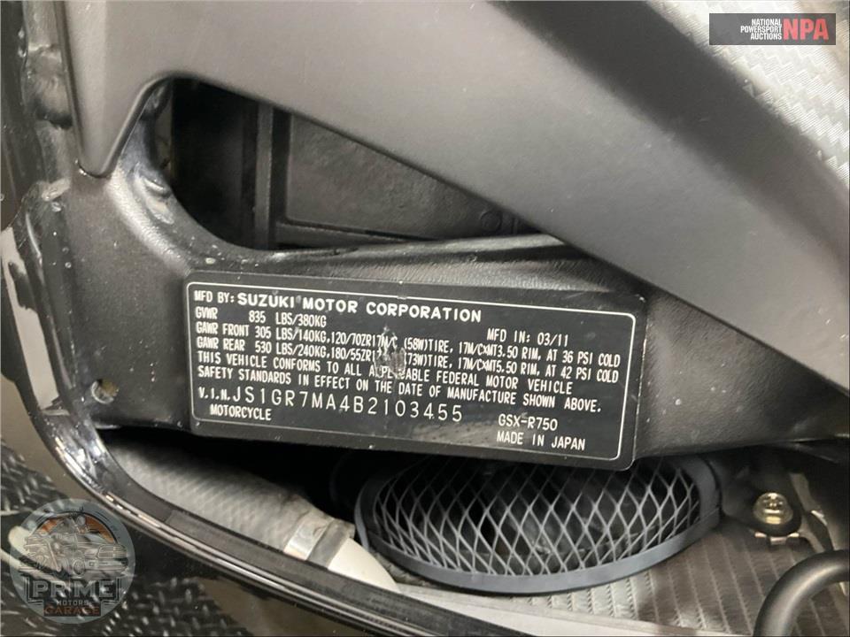 2011 Suzuki GSX-R750L1 — фото 31