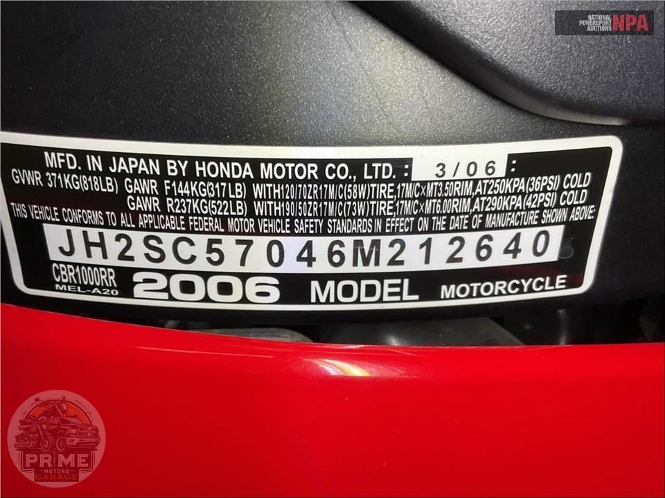 2006 Honda CBR1000RR6 — фото 39