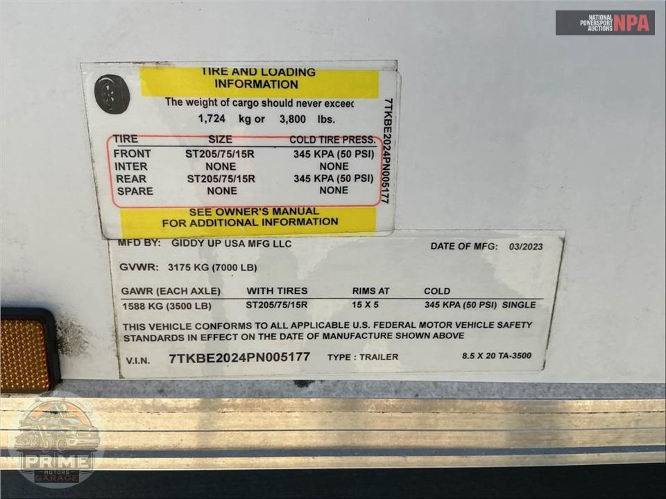 2023 Giddy Up Usa Mfg Llc 8.5 X 20 TA-3500 — фото 16