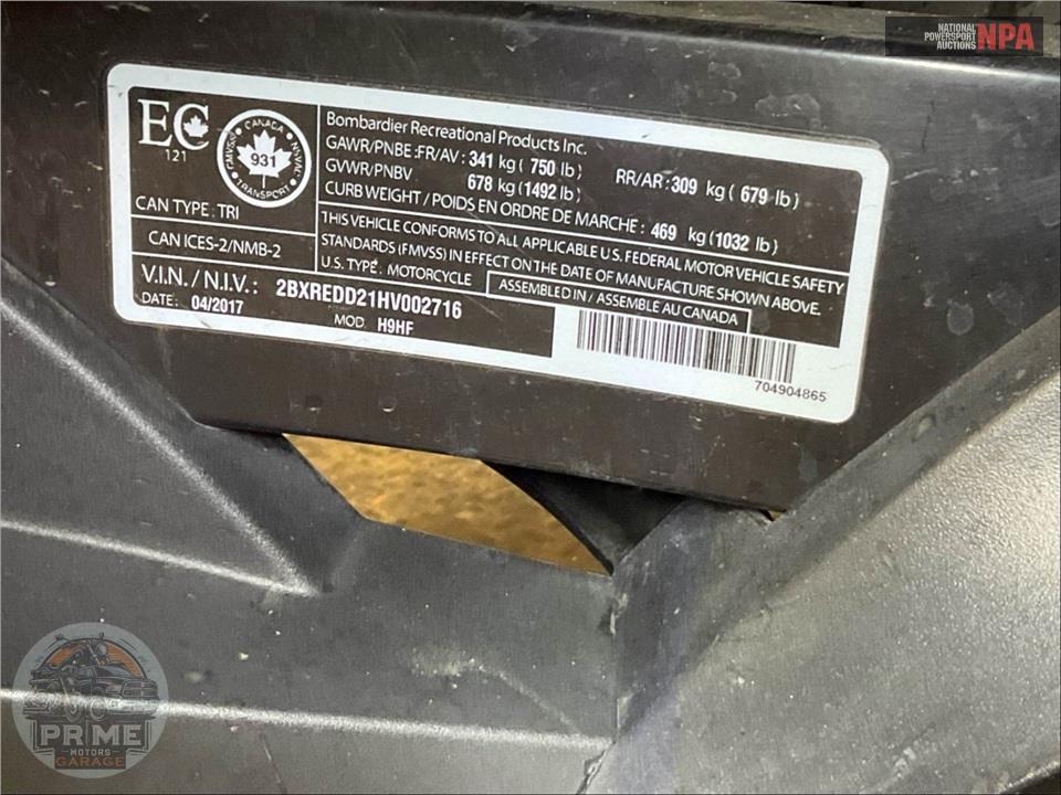 2017 Can-Am SPYDER F3 SE6 LIMITED — фото 23