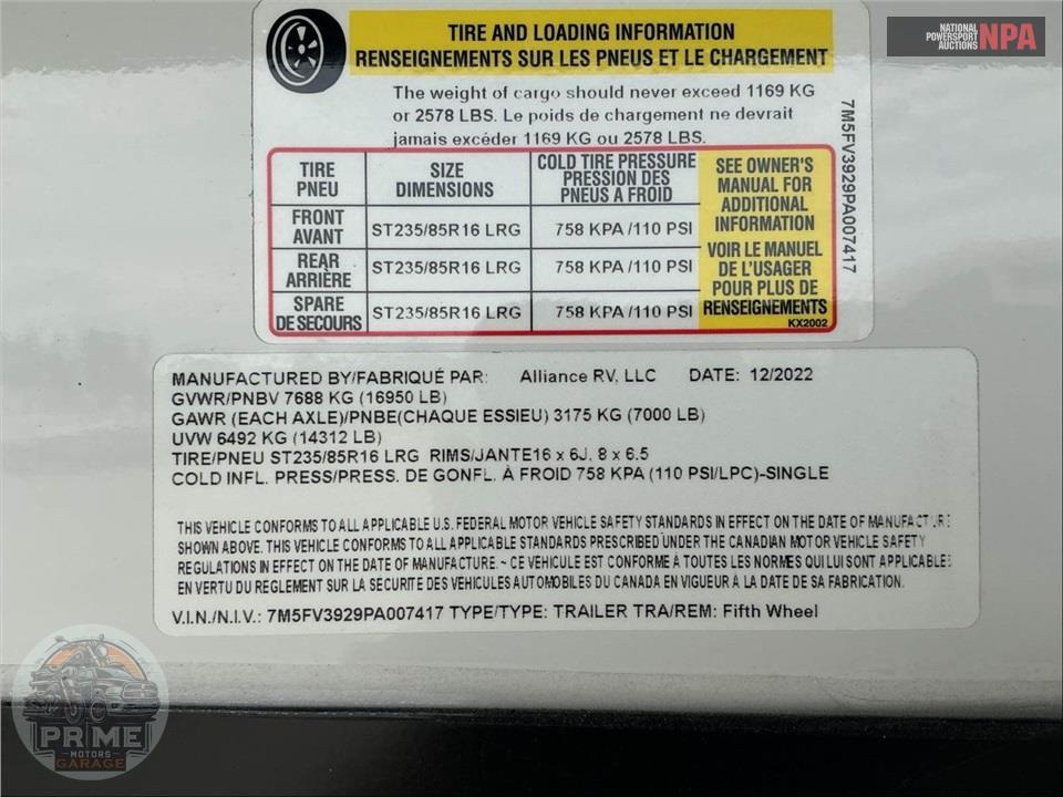2023 Alliance Rv M-36V11 - VALOR FIFTH WHEEL SERIES — фото 51