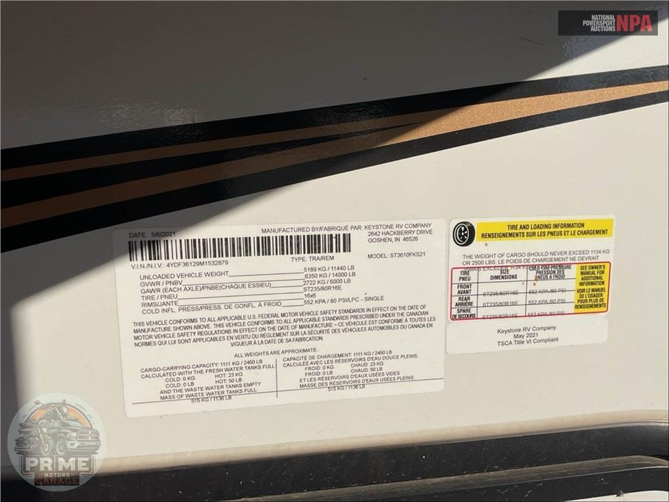 2021 Keystone Rv M-3610 FKS - SPRINTER LIMITED FIFTH WHEEL SERIES — фото 38