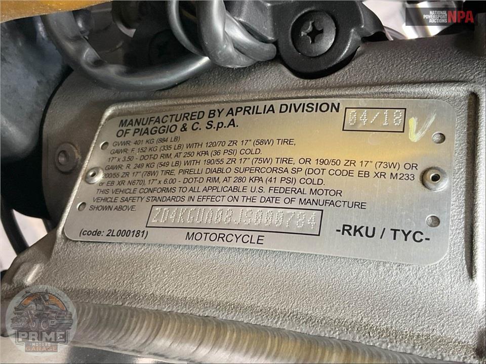 2018 Aprilia TUONO V4 1100 RR FACTORY — фото 23