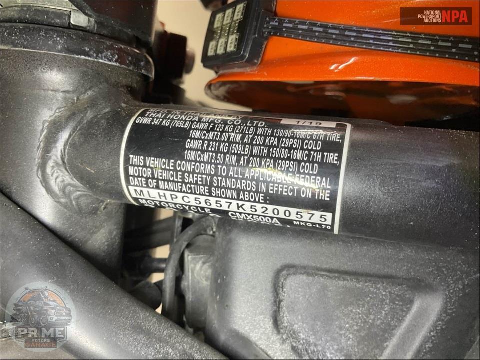 2019 Honda CMX500A REBEL (ABS) — фото 38
