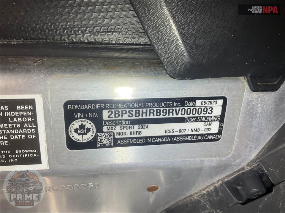 2024 Ski-Doo MXZ Sport 137 600 EFI RipSaw 1.25" E.S. — фото 13