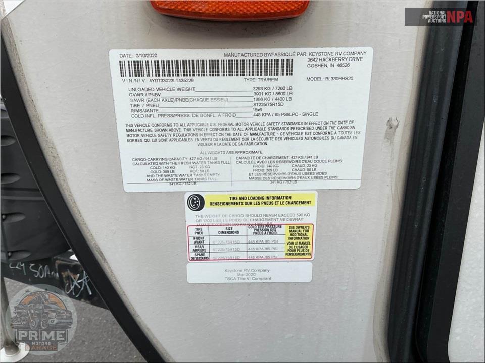 2020 Keystone Rv M-330 BHS - BULLET ULTRA LITE SERIES — фото 49