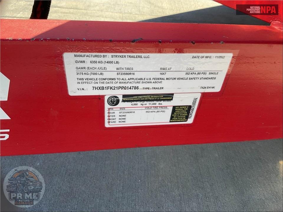 2023 Stryker Trailers Llc 7X24 EH14K — фото 22
