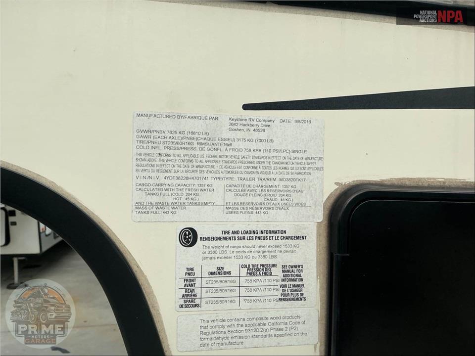 2017 Keystone Rv M-3820 FK MONTANA FIFTH WHEEL SERIES — фото 71