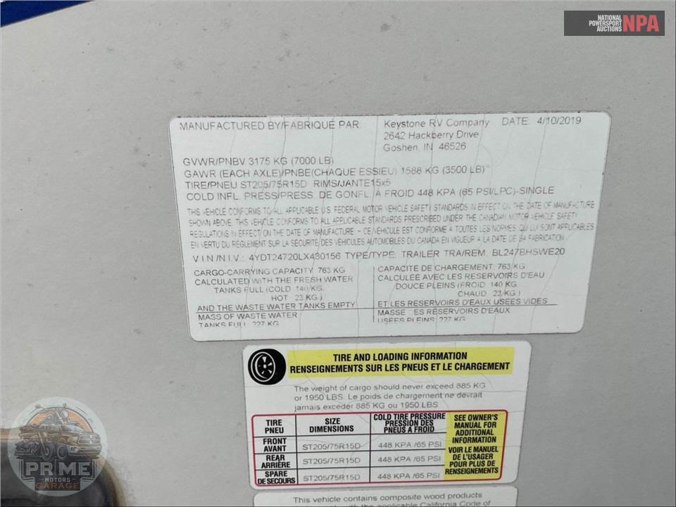 2020 Keystone Rv M-247 BHSWE - BULLET ULTRA LITE SERIES — фото 36