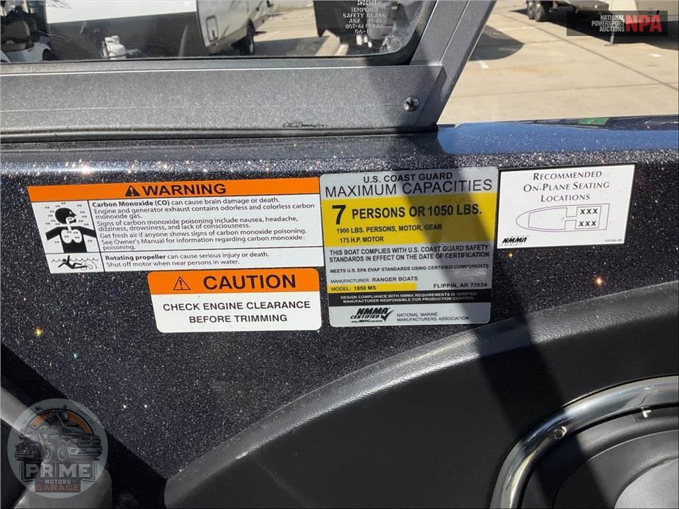 2018 Ranger Boats 1850MS(*) L=19/E=1 150HP MERC OB — фото 6