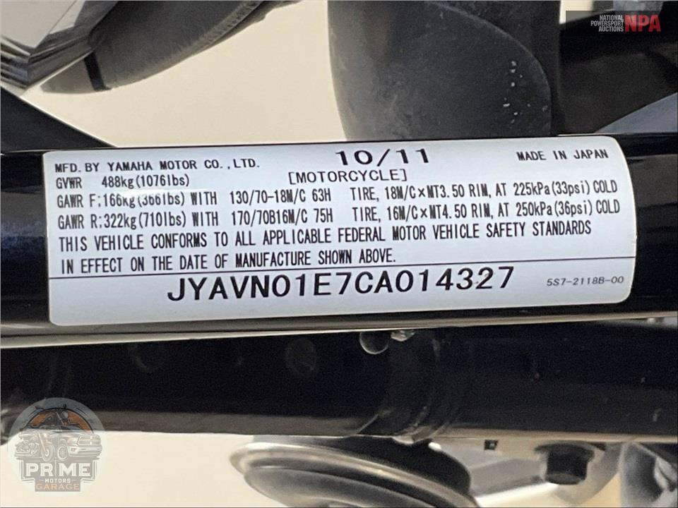 2012 Yamaha XVS95BS/C V-STAR SILVER — фото 37