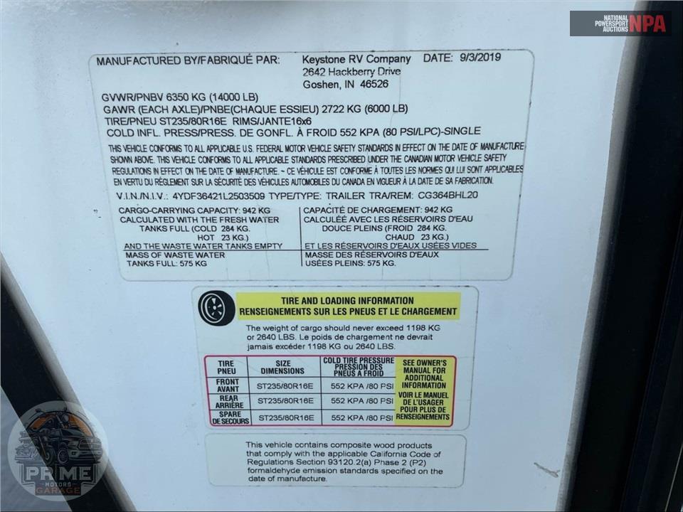 2020 Keystone Rv M-364 BHL - COUGAR FIFTH WHEEL SERIES — фото 68