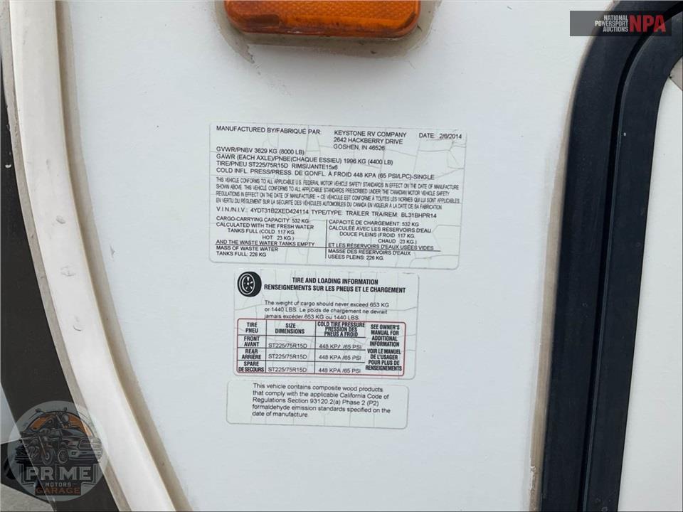 2014 Keystone Rv M-31 BHPR BULLET PREMIER ULTRA SERIES — фото 73