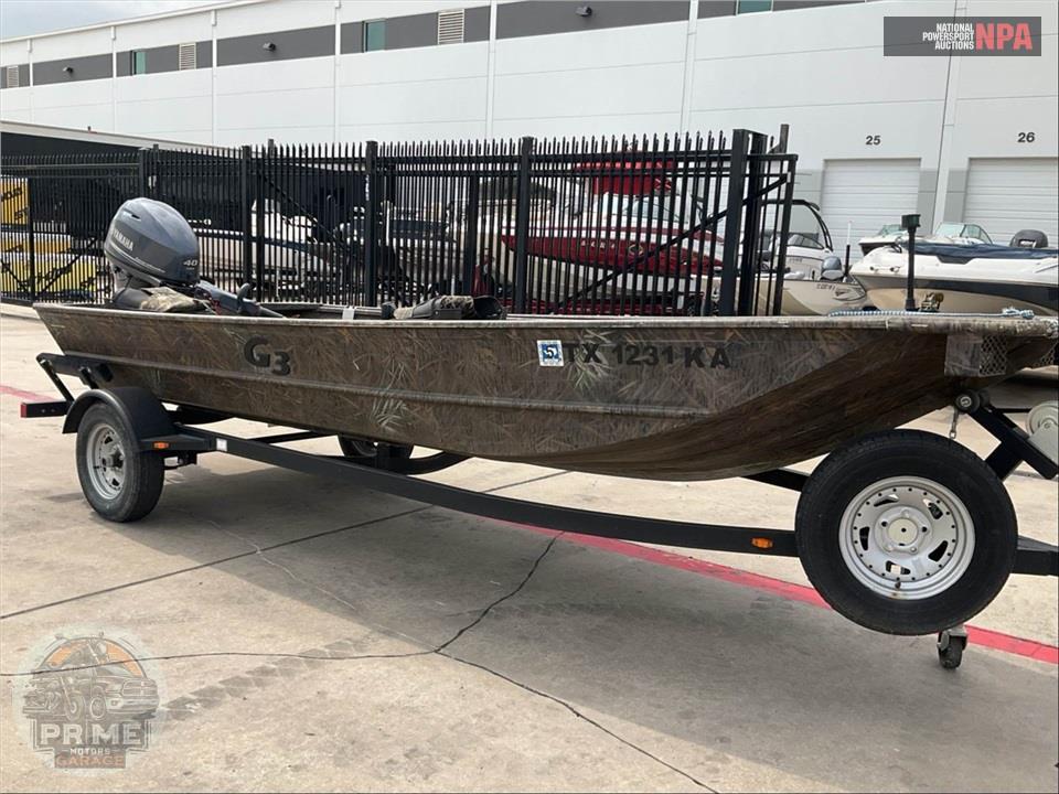 2021 G3 Boats 16DK CAMO(**)  GATOR TOUGH JON BOAT SERIES L:20 E:1 40HP YAMA OB — фото 1
