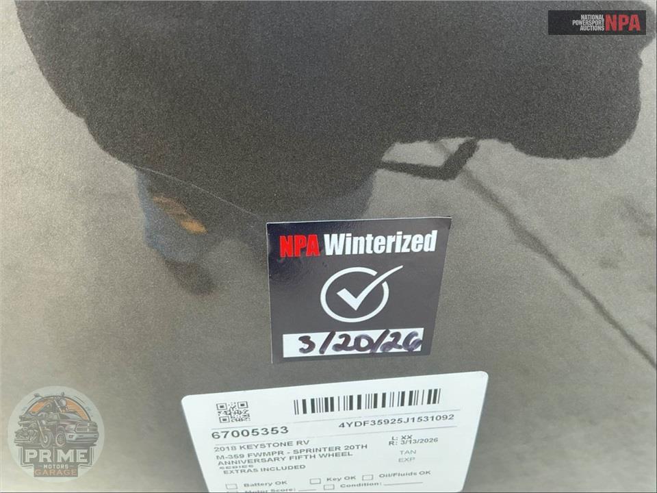 2018 Keystone Rv M-359 FWMPR - SPRINTER 20TH ANNIVERSARY FIFTH WHEEL SERIES — фото 128
